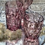 Γυάλινο ποτήρι νερού | Purple 8x13cm - Image 2