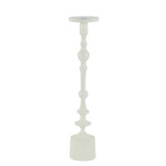 Μεταλλικό κηροπήγιο shiny white 11x54cm