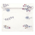 Βαμβακερό runner τραπεζιού με λουλούδια 45x140cm