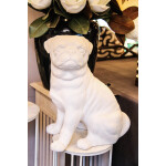 Λευκό διακοσμητικό bulldog 47x37cm