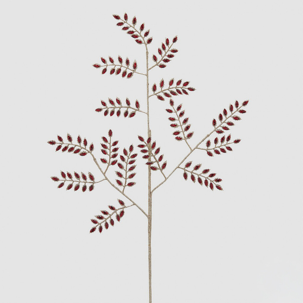 Κλαδί με κόκκινες πέτρες 80cm