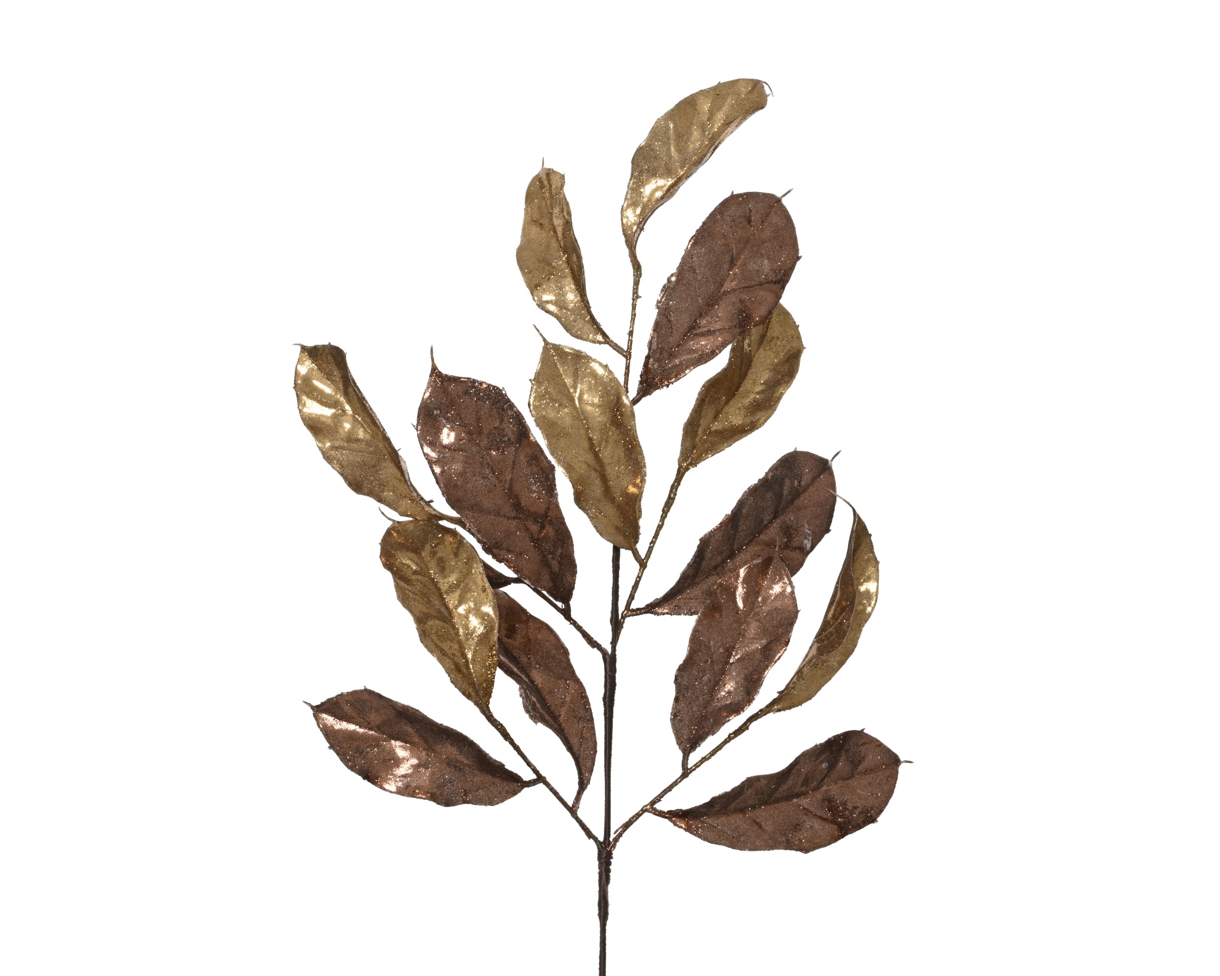 536131 Κλαδί με bronze φύλλα 75x25cm