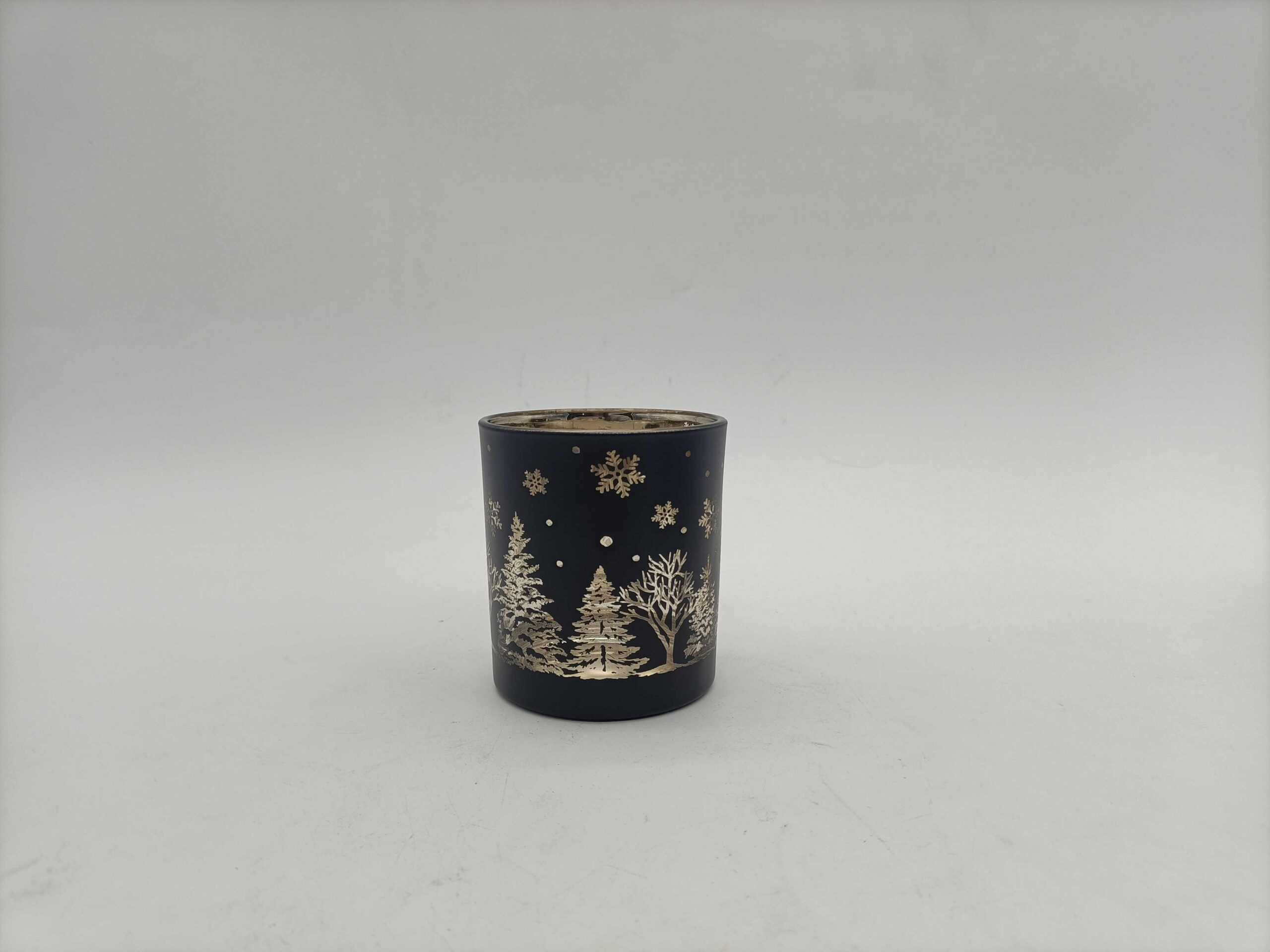 65685 Μαύρο κηροπήγιο 13x10cm